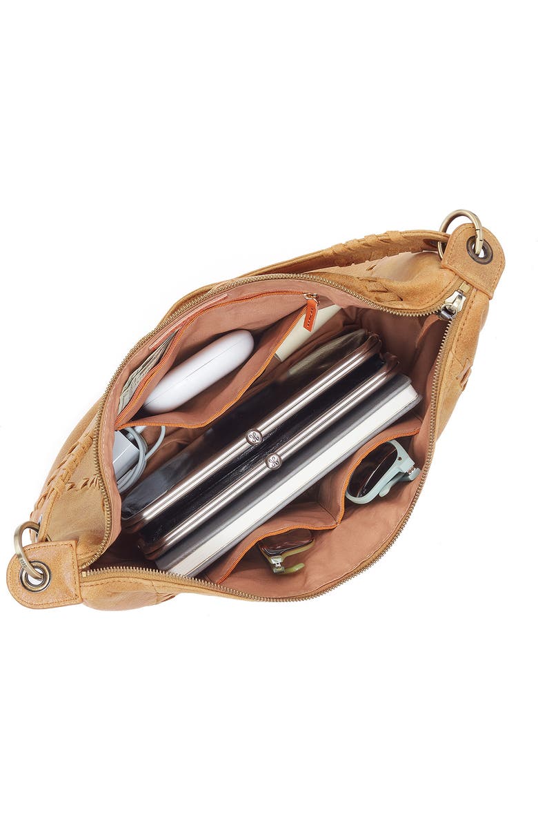 HOBO Opal Leather Shoulder Bag, Alternate, color, Hazel