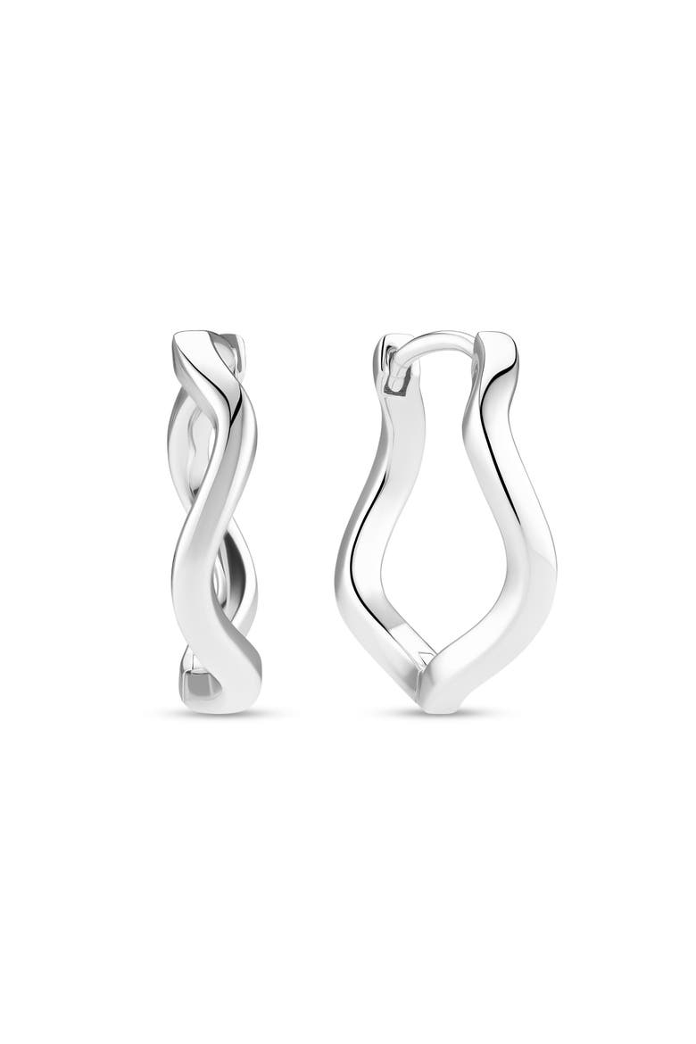 Earrings Ellera Waves Pianura, Main, color, 925 Sterling Silver