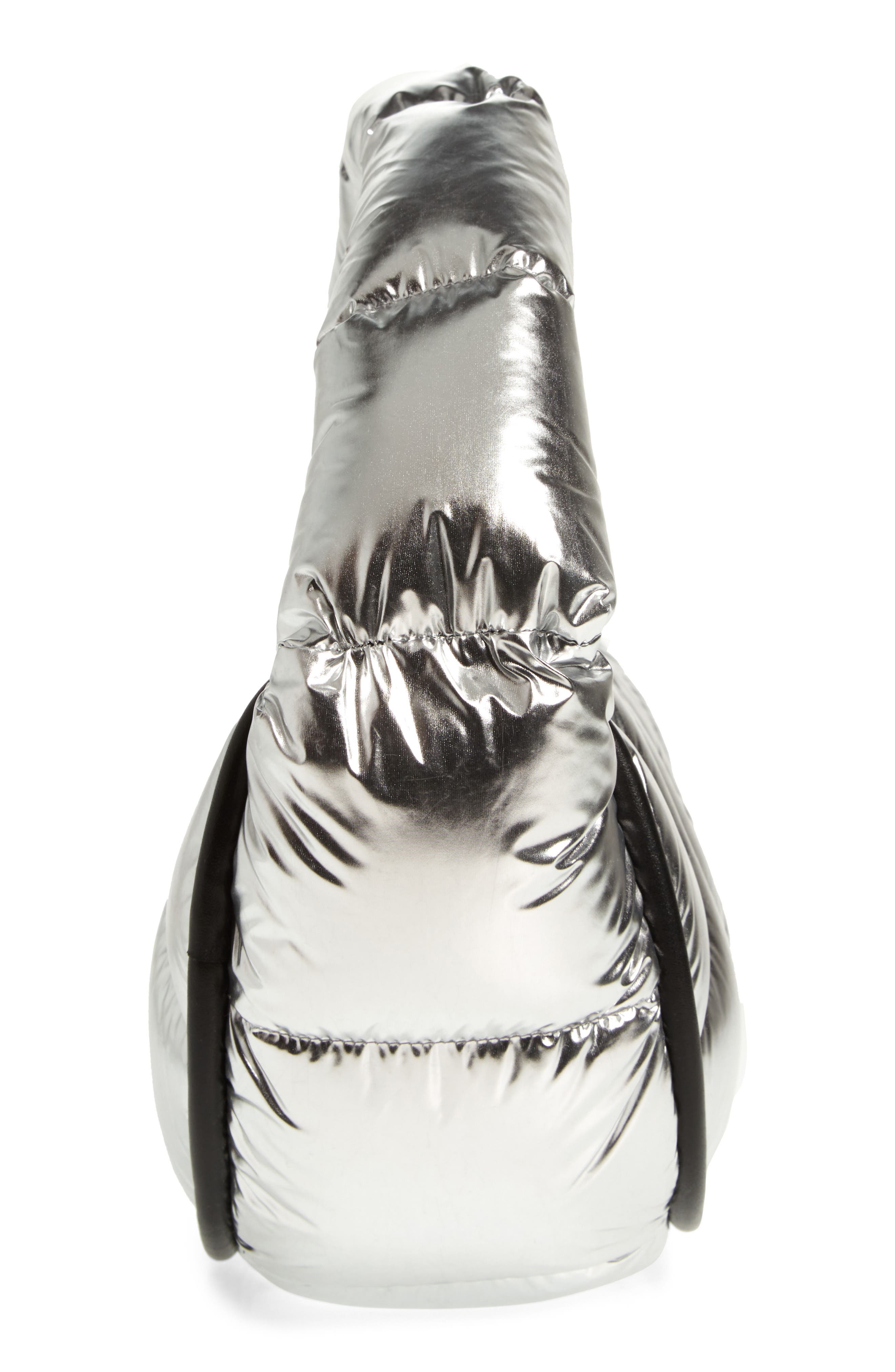 Moncler Delilah Metallic Nylon Hobo Bag, Alternate, color, 