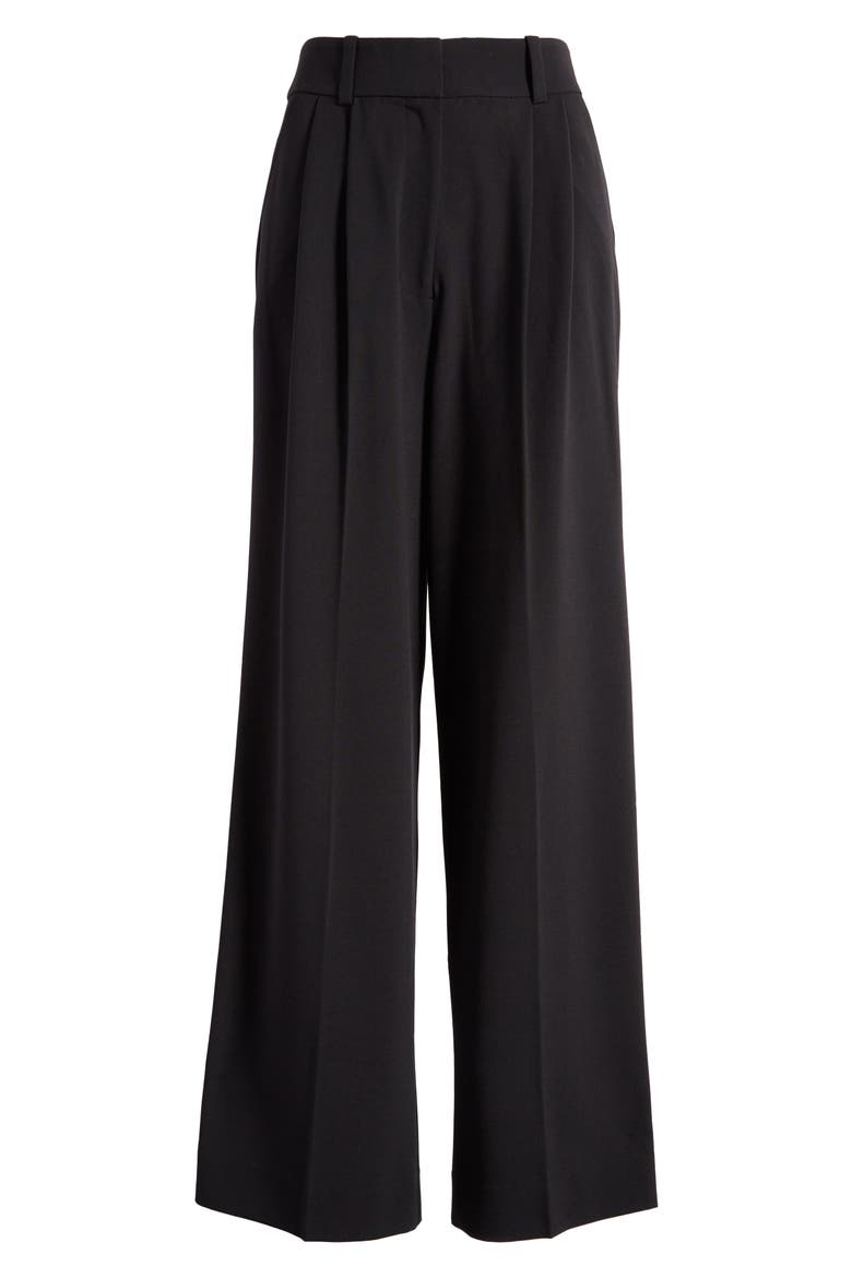 High Waist Wide Leg Pants, Alternate, color, RICH BLACK 060