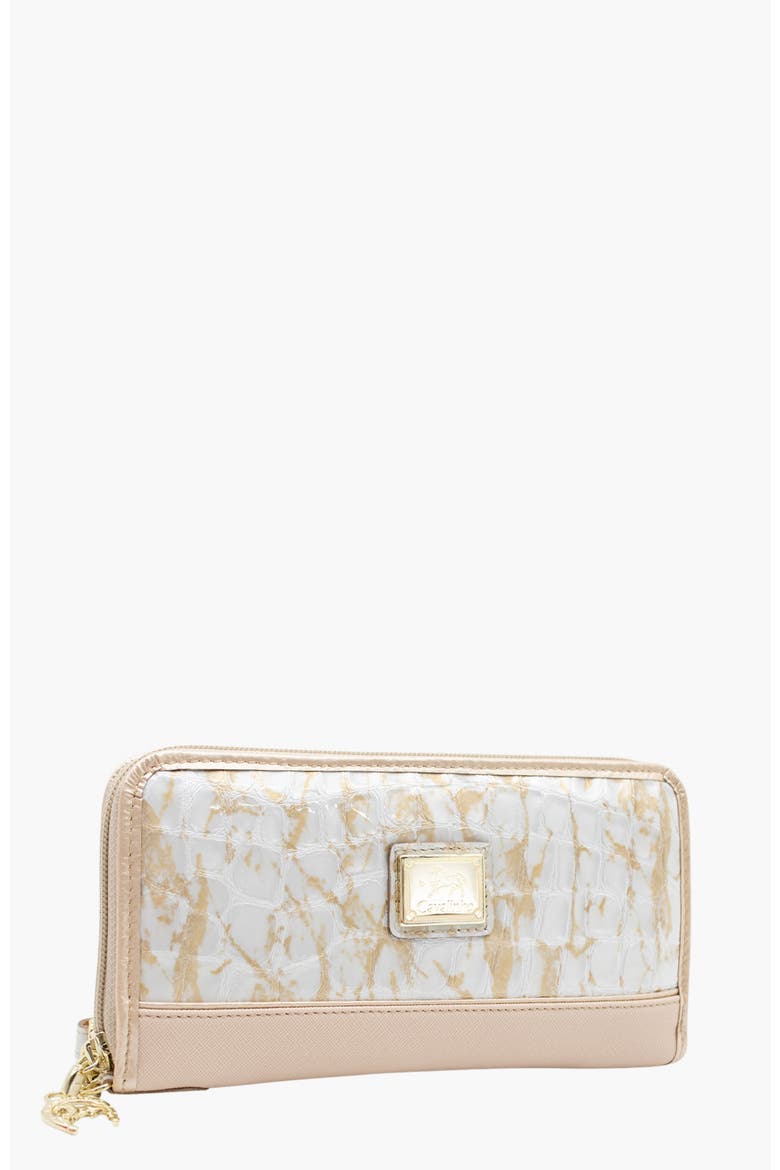 Mystic Wristlet Wallet 212, Alternate, color, Beige / White