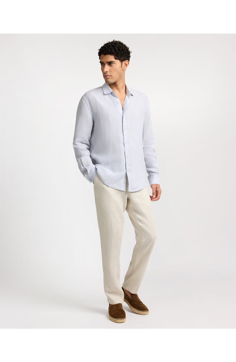 Onia Linen Long Sleeve Shirt, Alternate, color, Light Grey