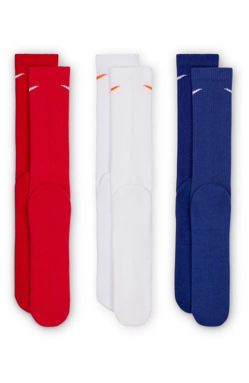 Nike Assorted 3-pack Everyday Plus Cushion Crew Training Socks In Multi