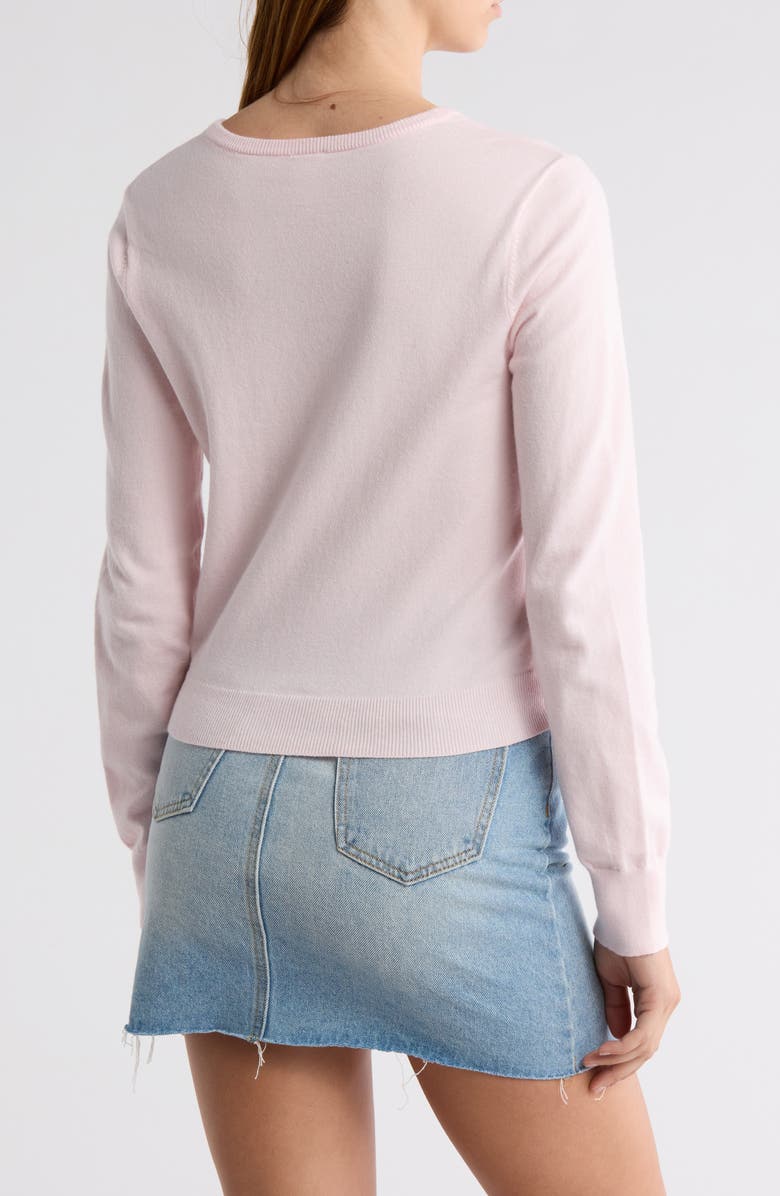 Abound Crew Neck Cardigan, Alternate, color, Pink Balm