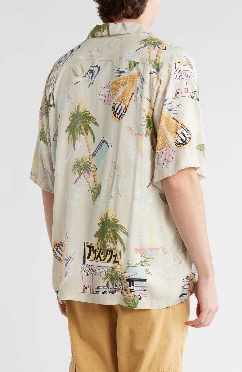 ICECREAM Diner Camp Shirt, Alternate, color, Beige