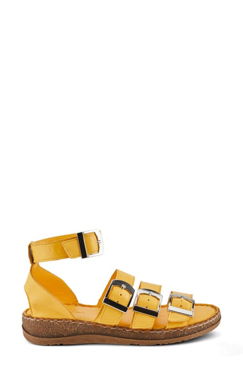Spring Step Alexcia Ankle Strap Sandal In Yellow