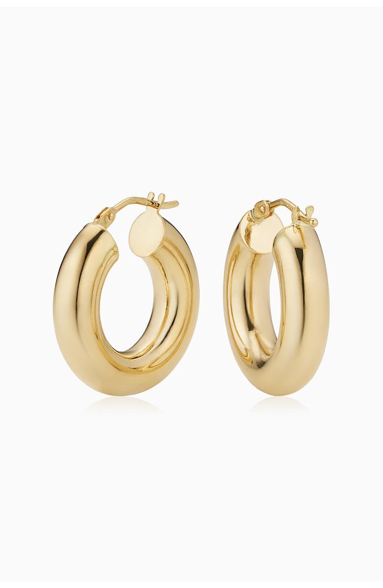 Oradina 14K Gold Everything Bold Midi Hoops, Main, color, Yellow Gold