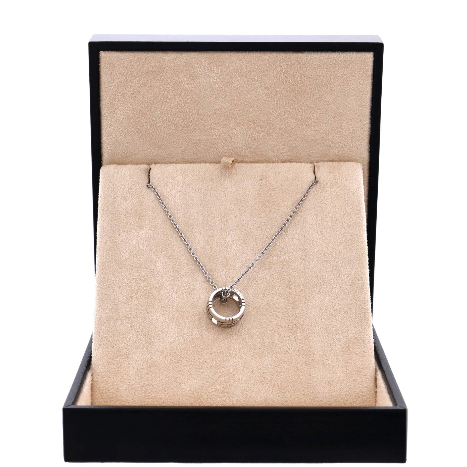 Parentesi Ring Pendant Necklace 18K White Gold, Alternate, color, Metallic Gold