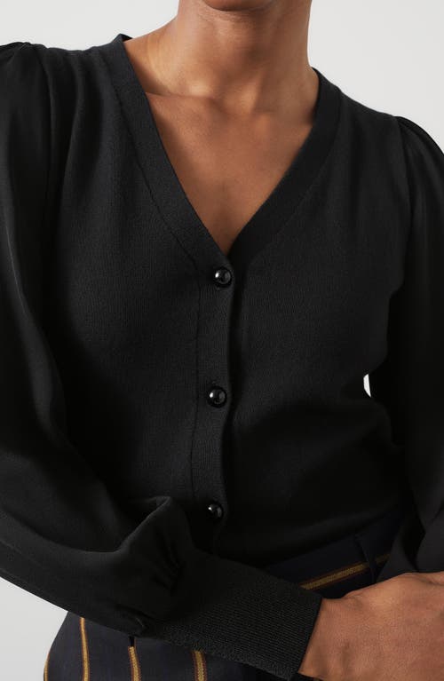 Lk Bennett L. K.bennett Lucian Wool-blend Cardigan In Black