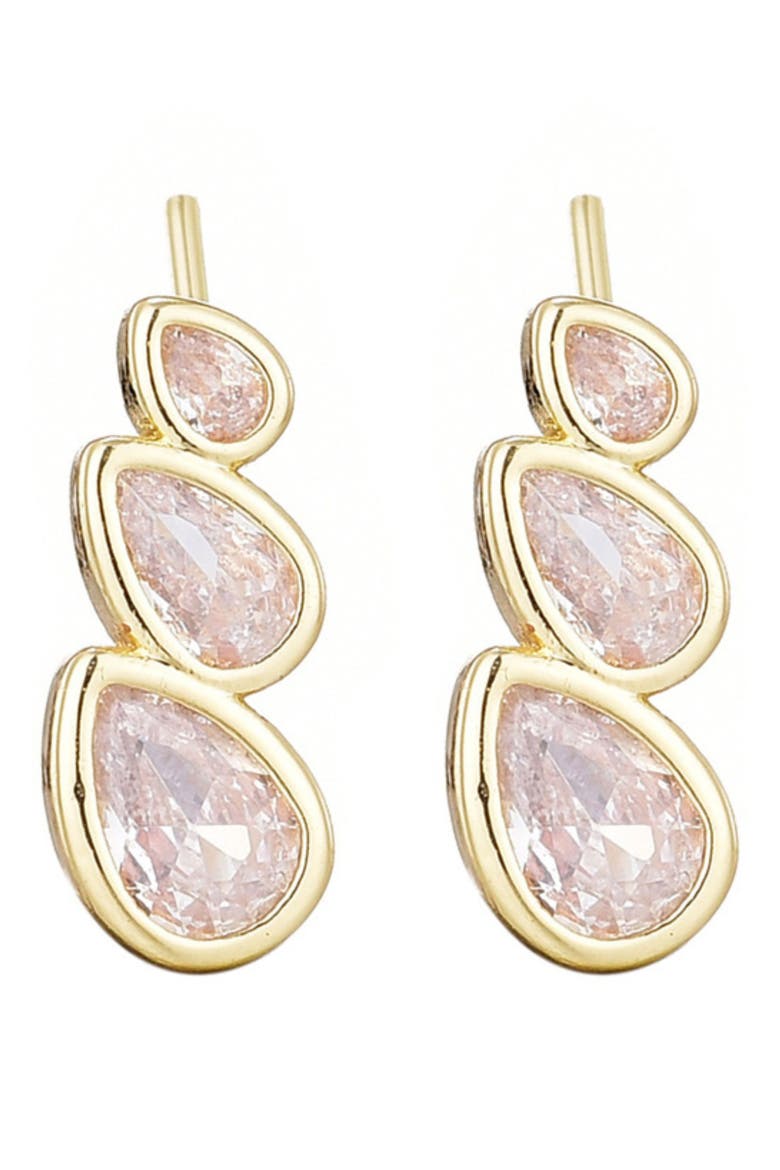 Crystal Climber Threader Earrings, Alternate, color, GOLD