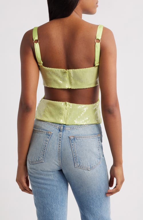 Mistress Rocks Sequin Cutout Corset Tank