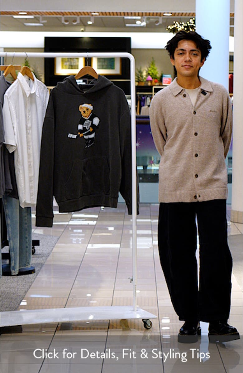 Hockey Bear Oversize Hoodie, sales video thumbnail