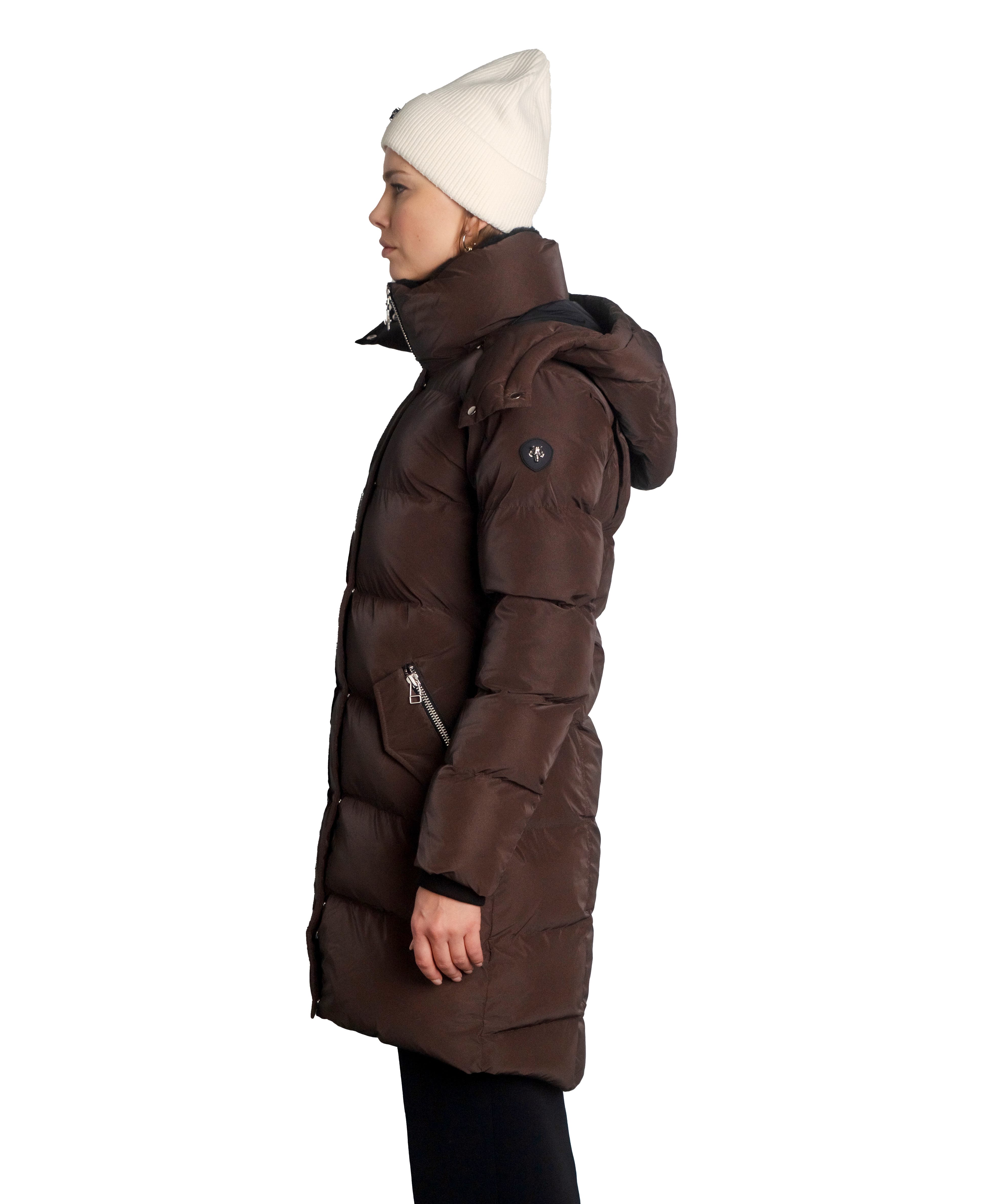 Women's Penguin Long Length Quilted Coat - image 4