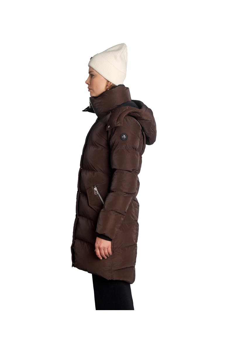 Women's Penguin Long Length Quilted Coat, Alternate, color, MOCHA DIAMOND