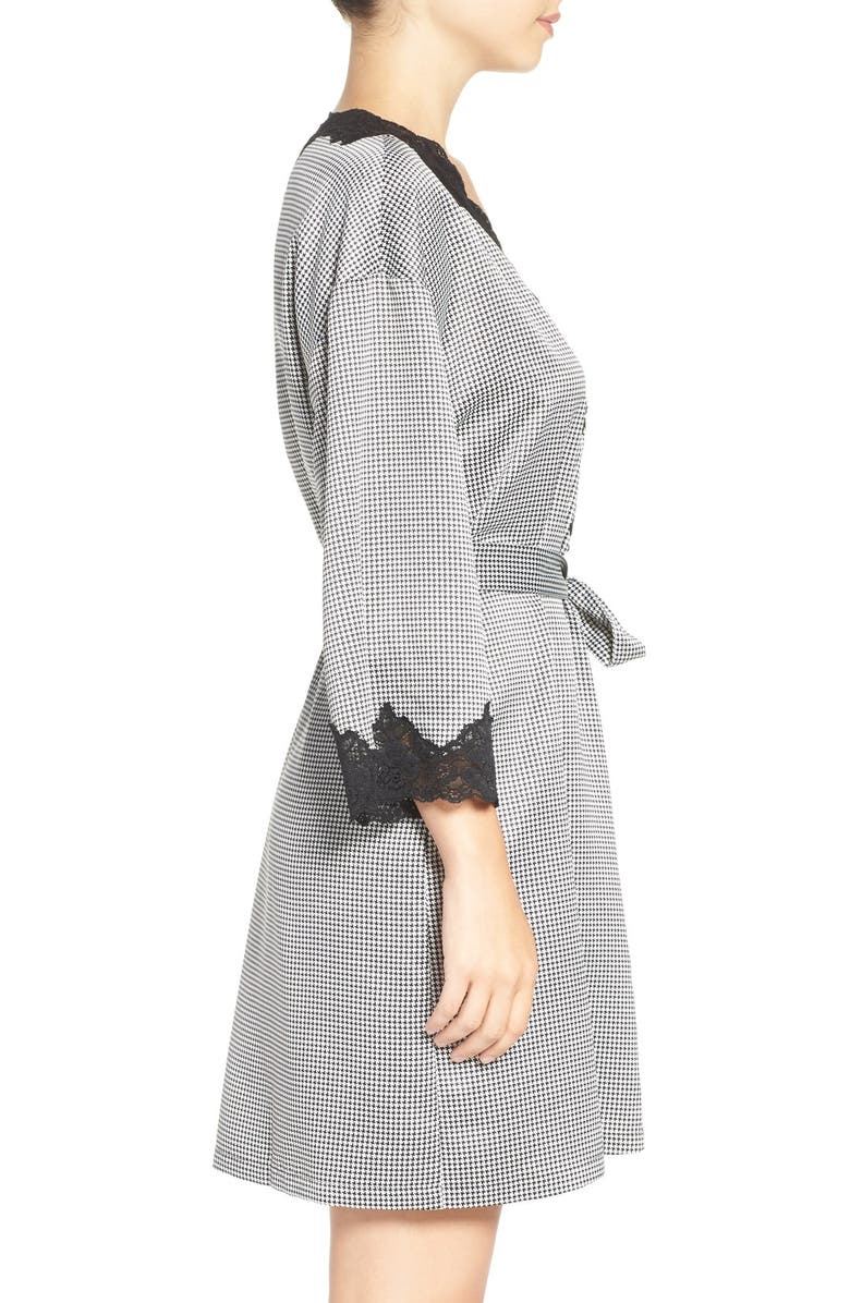 Lauren Ralph Lauren Lace Trim Satin Robe, Alternate, color, 