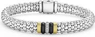 LAGOS Single Pavé Diamond Station Caviar Bracelet