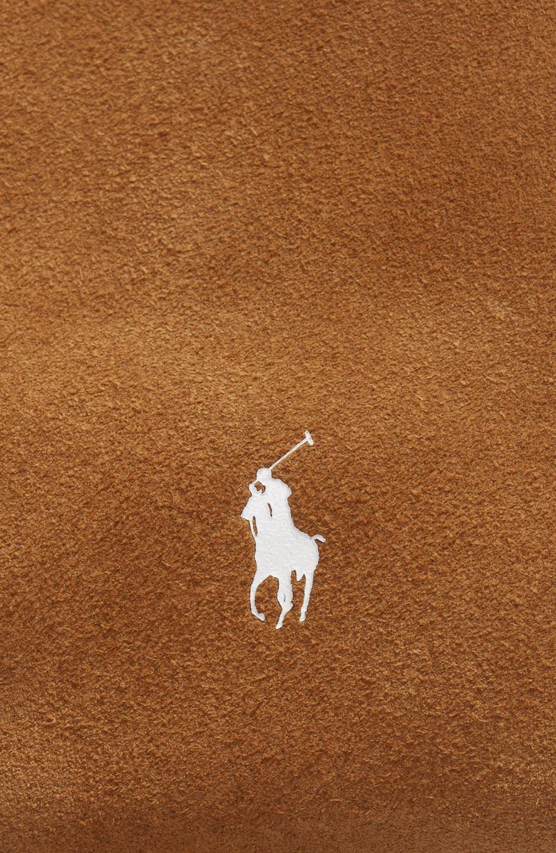 Polo Ralph Lauren Small Suede Convertible Crossbody Tote, Alternate, color, Caramel