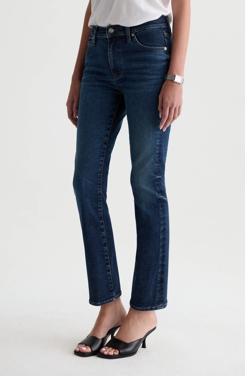 AG Mari Mid Rise Ankle Slim Straight Leg Jeans, Alternate, color, Night Cap