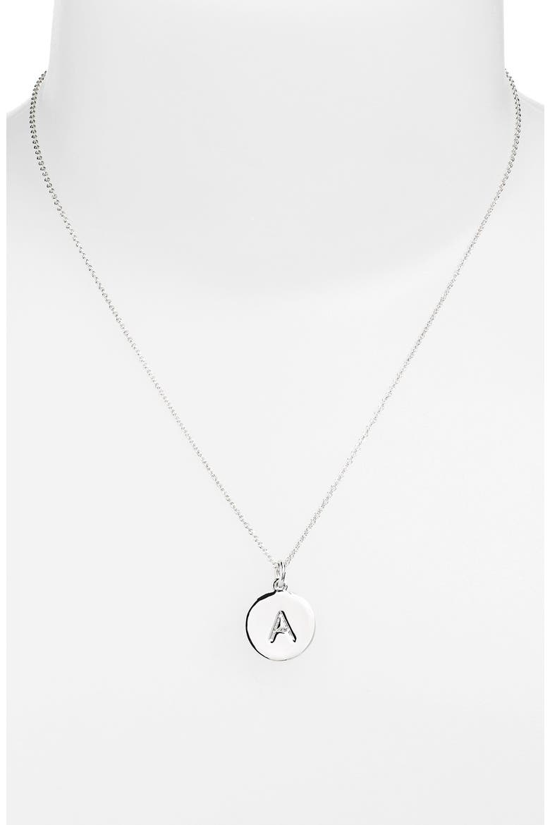 'one in a million' initial pendant necklace, Alternate, color, SILVER A