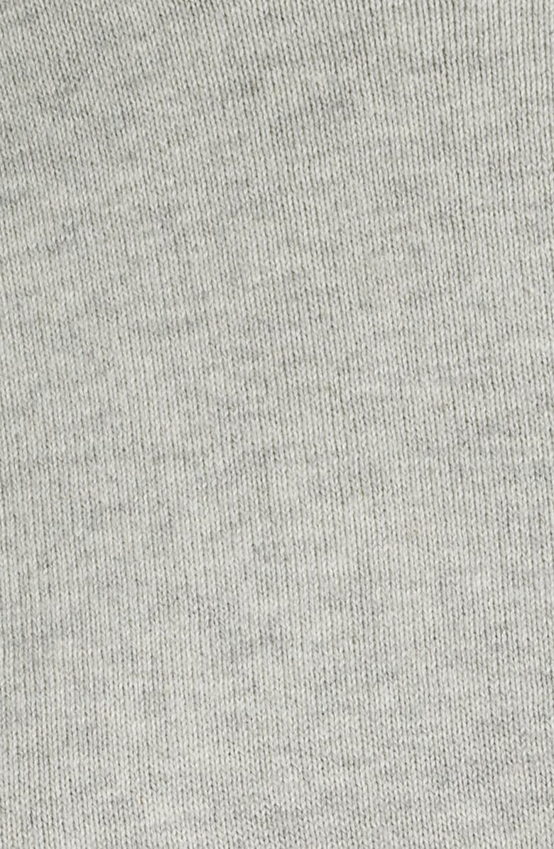 Bobeau Martini Crewneck Cotton Sweater, Alternate, color, Heather Grey/ Black