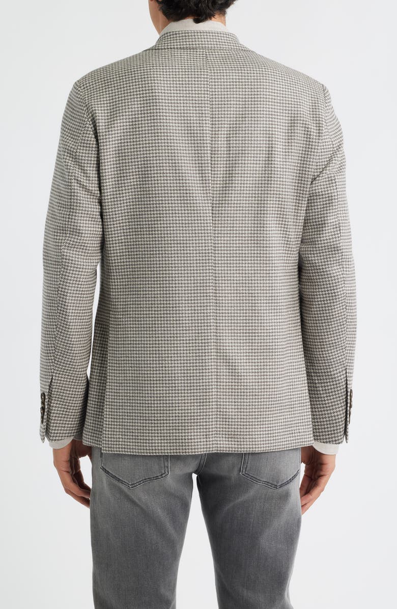 Emanuel Berg Houndstooth Stretch Wool & Linen Blend Sport Coat, Alternate, color, Medium Grey