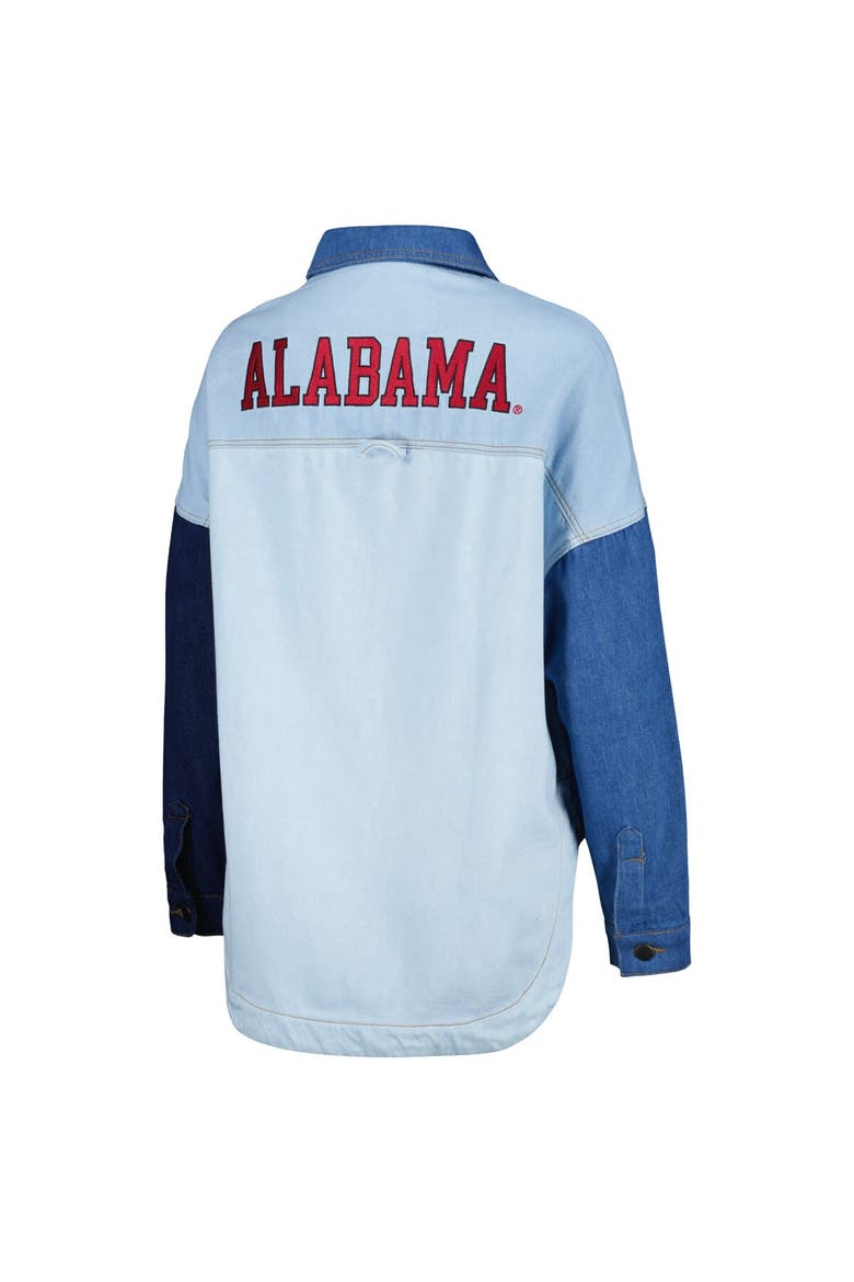 Women's Hype and Vice Denim Alabama Crimson Tide Multi-Hit Hometown Full-Snap Jacket, Alternate, color, Denim