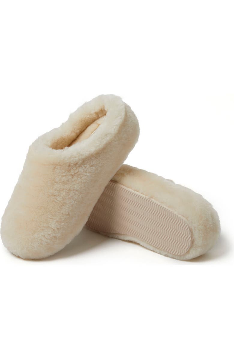 DEARFOAMS Fireside Maryboro Genuine Shearling Platform Fuzzy Clog Slipper, Alternate, color, Natural