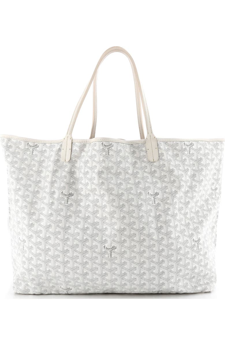 Pre-Owned Goyard Saint Louis Tote Coated Canvas GM, Main, color, White