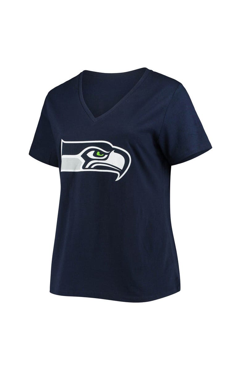 FANATICS Women's DK Metcalf Navy Seattle Seahawks Plus Size Fair Catch Name & Number V-Neck T-Shirt, Alternate, color, 