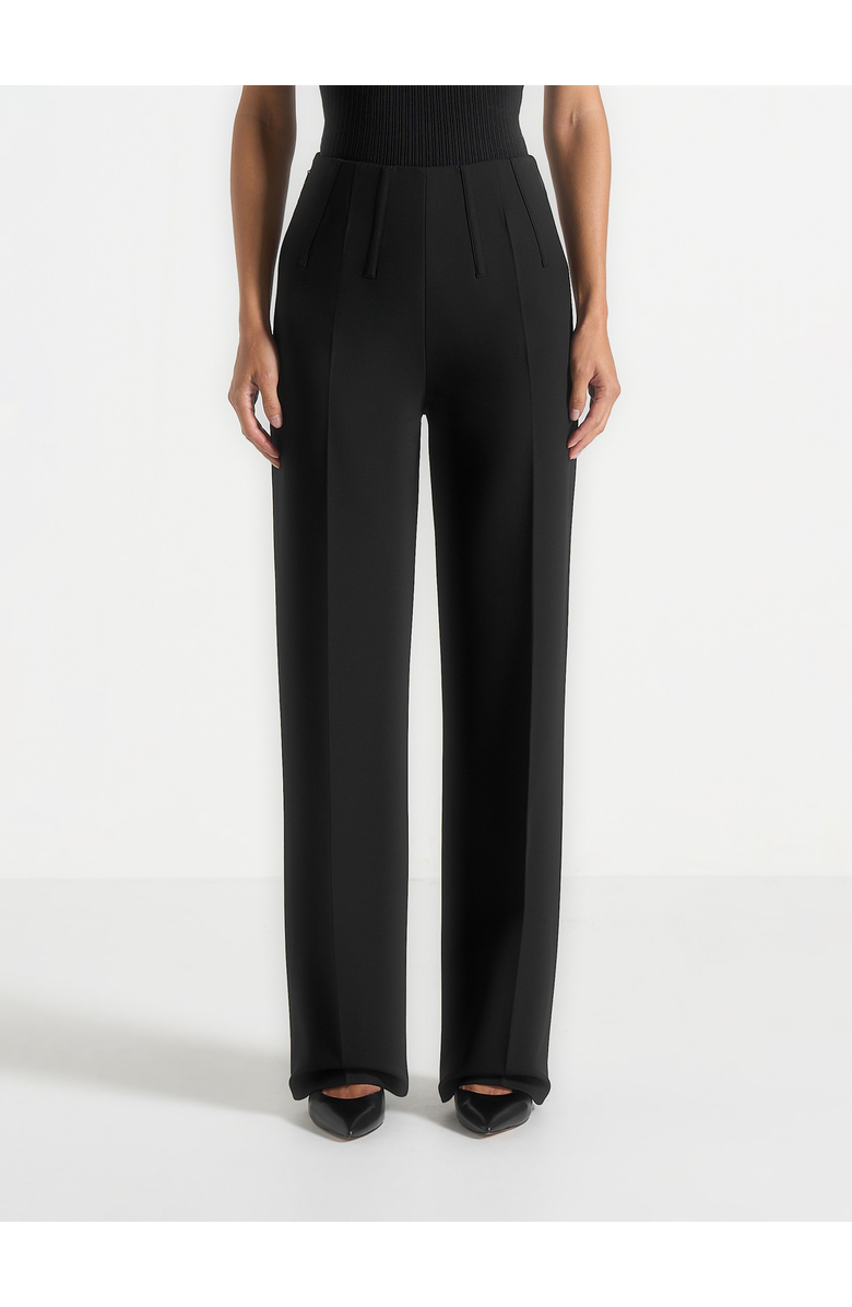 Manière De Voir Rafaela Corset Waist Tailored Trousers, Alternate, color, Black