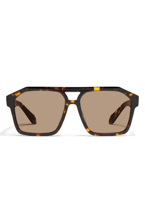 Quay Soundcheck 48mm Gradient Aviator Sunglasses In Tort Yellow/tan