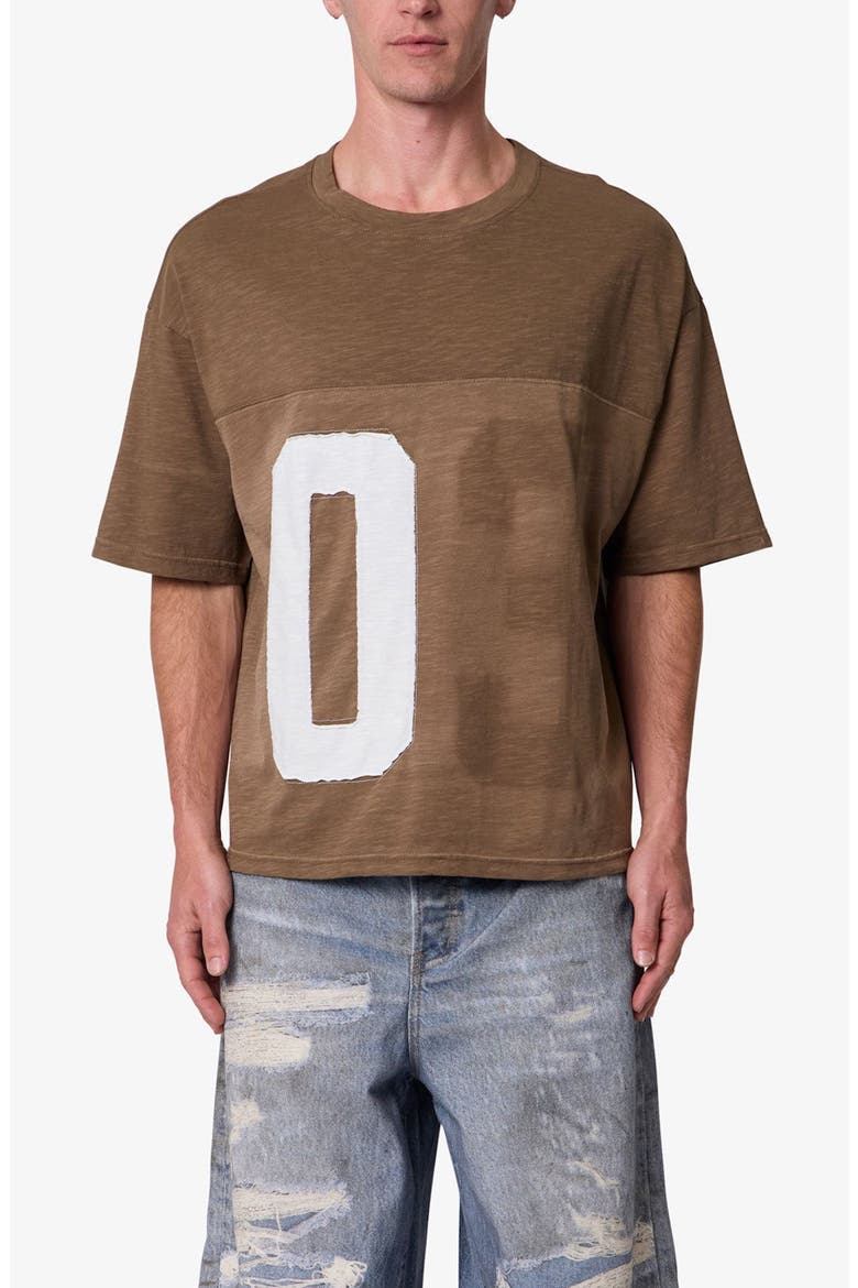 Washed Repatched Graphic T-shirt, Main, color, BROWN