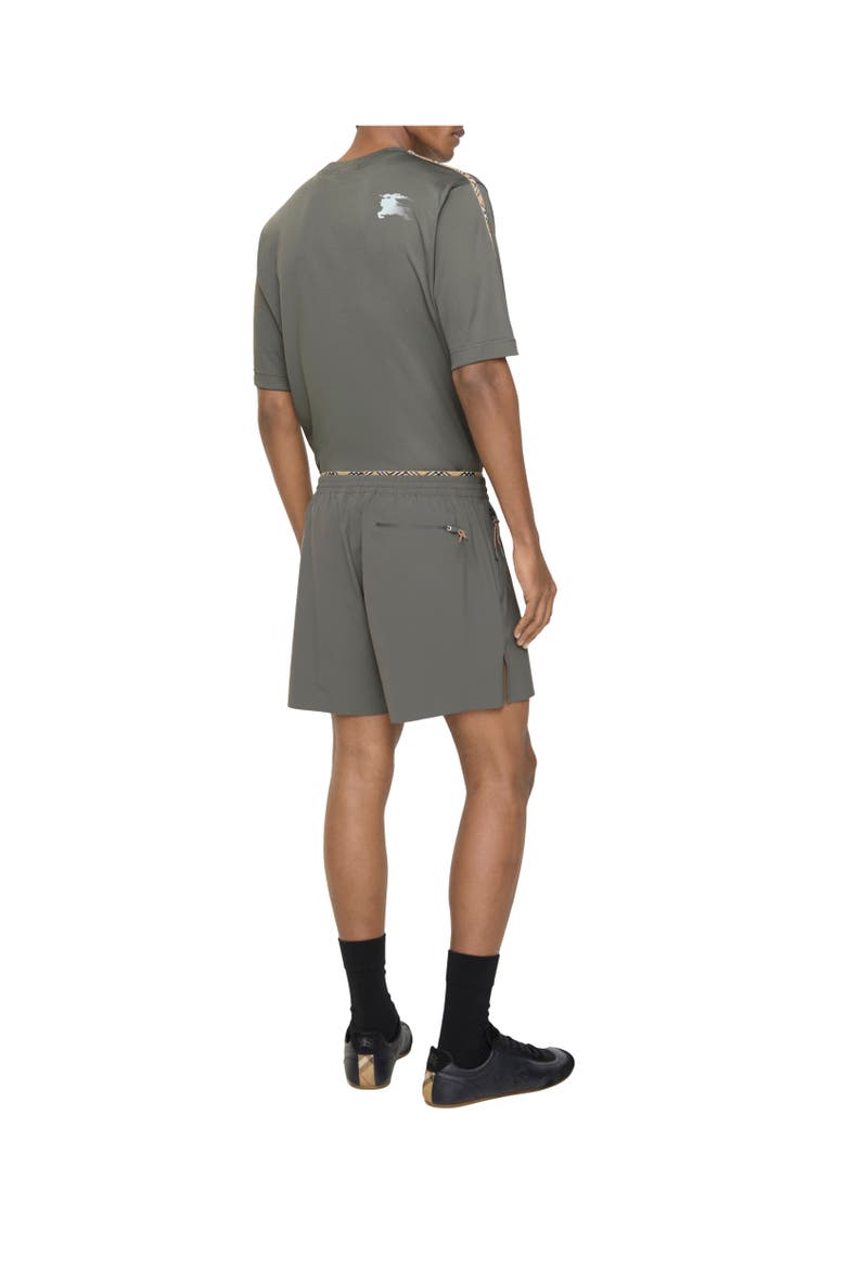 Check Trim Stretch Nylon Shorts, Alternate, color, Carbon grey