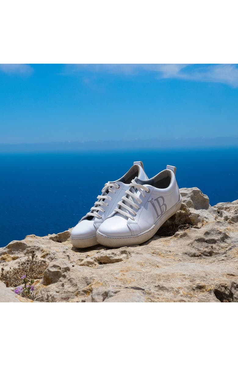 LaBante London LB White Apple Leather Sneakers Women, Alternate, color, White