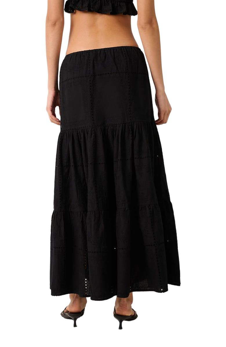 WeWoreWhat Midi Pull On Skirt, Alternate, color, Black Multi