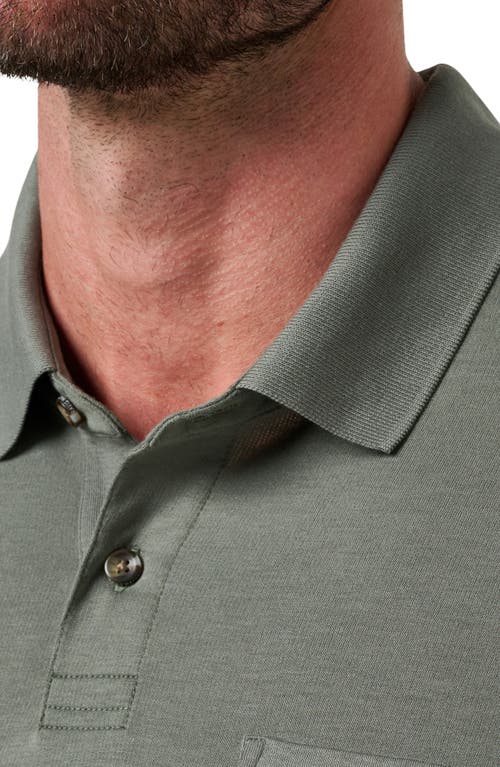 Travismathew December First Long Sleeve Pocket Polo In Green