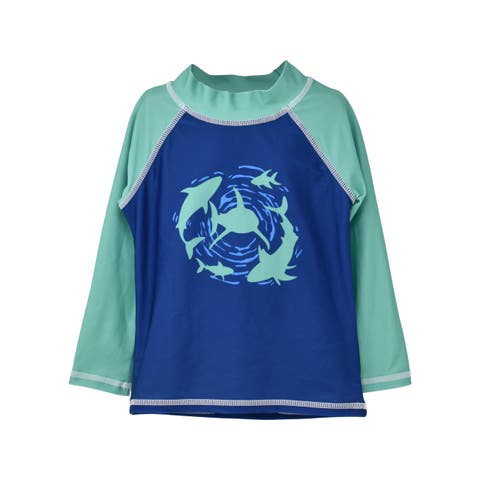 Sustainably Made UPF 50+ Kids' Graphic Rash Guard Swim Top