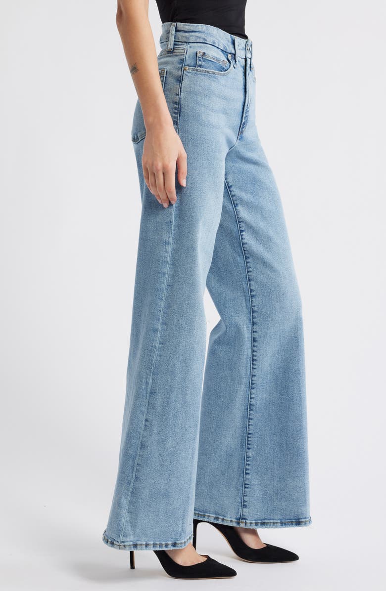 Good American Good Waist High Waist Palazzo Jeans, Alternate, color, Indigo746