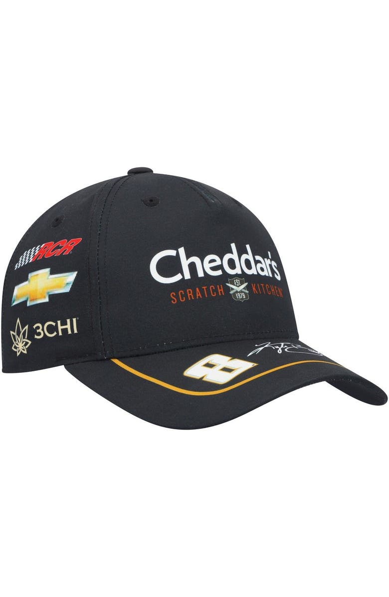 CHECKERED FLAG Men's Checkered Flag Black Kyle Busch Sponsor Uniform Adjustable Hat, Alternate, color, 