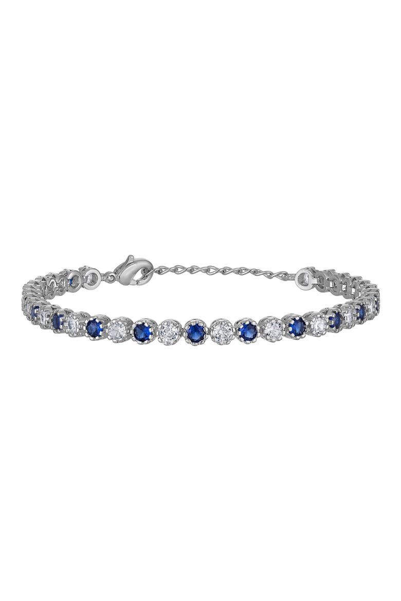 Cubic Zirconia Line Bracelet, Main, color, WHITE