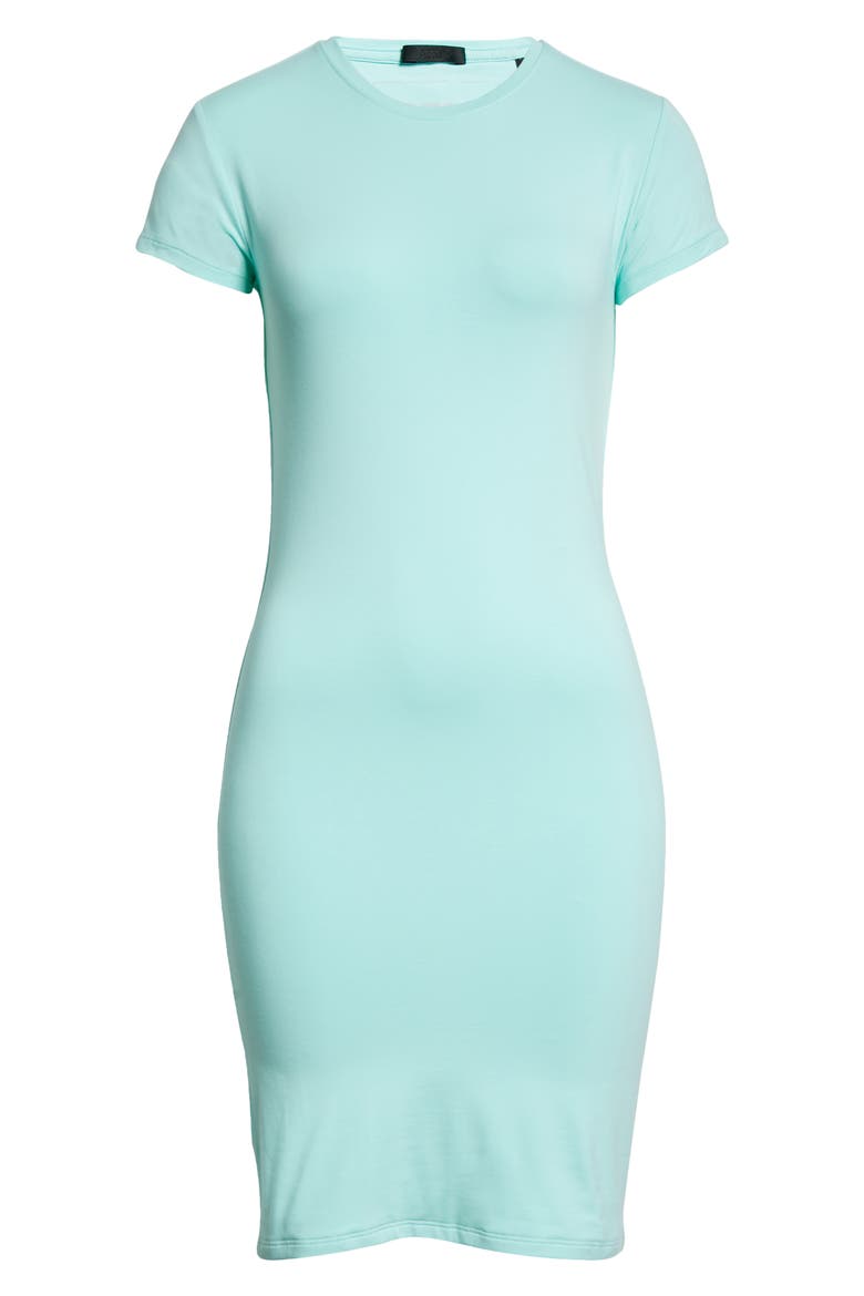 Cotton Jersey T-Shirt Dress, Alternate, color, AQUA SURF