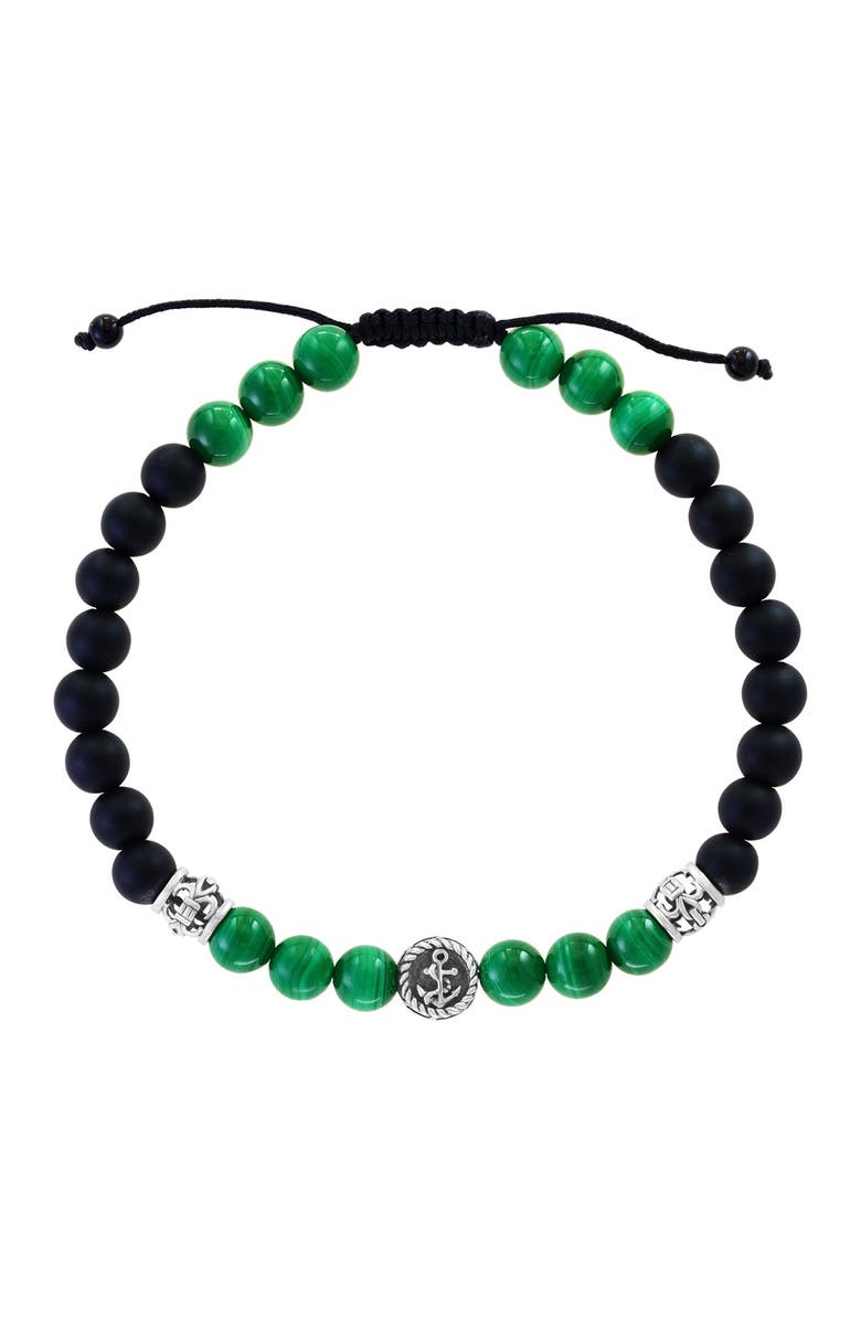 EFFY Sterling Silver, Malachite, & Onyx Bracelet, Main, color,
