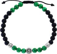 EFFY Sterling Silver, Malachite, & Onyx Bracelet