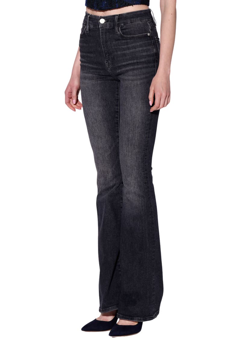 Walter Baker Icon High Rise Flare Stretch Jeans, Alternate, color, Black Wash