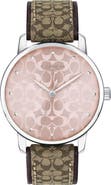 COACH Grand Leather Strap Watch