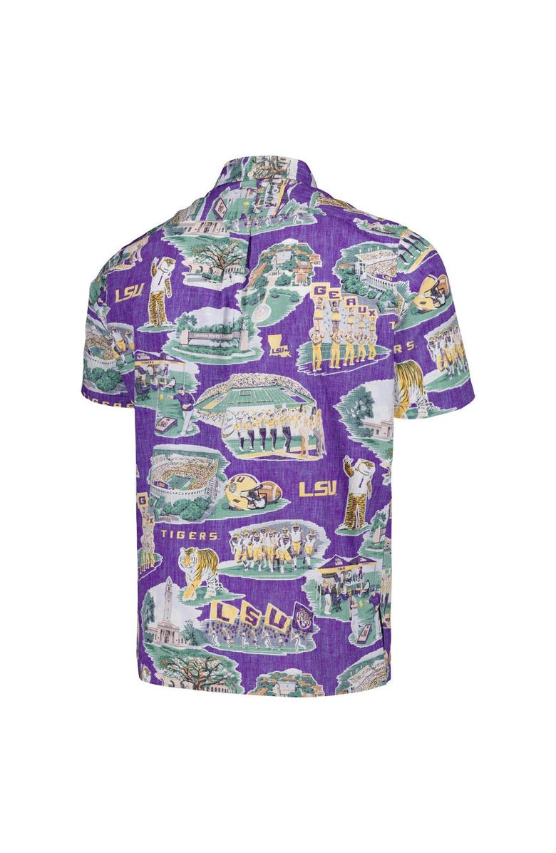 Reyn Spooner Men's Reyn Spooner  Purple LSU Tigers Scenic Button-Down Shirt, Alternate, color, 