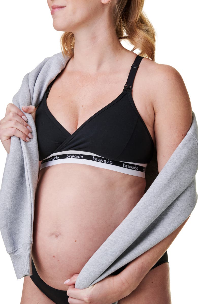 Bravado Designs Original Organic Cotton Blend Maternity/Nursing Bra, Alternate, color, Black