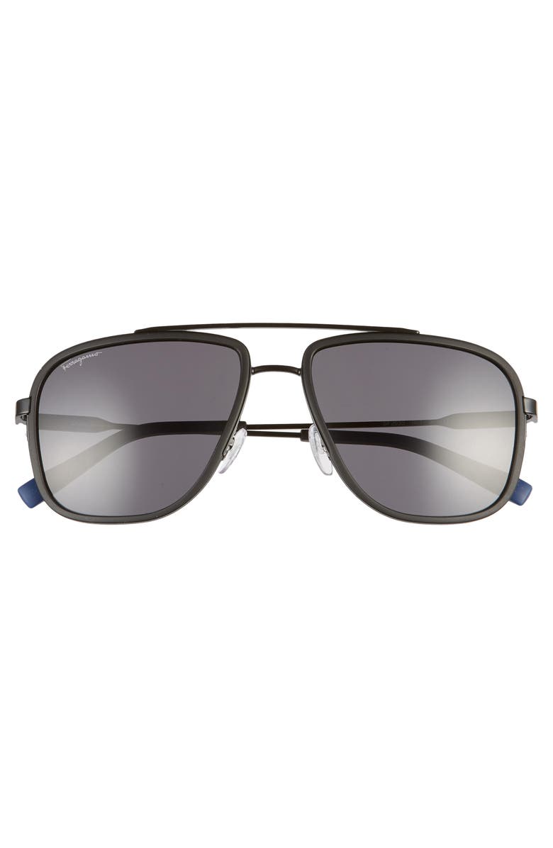FERRAGAMO Salvatore Ferragamo 57mm Navigator Sunglasses, Alternate, color, 
