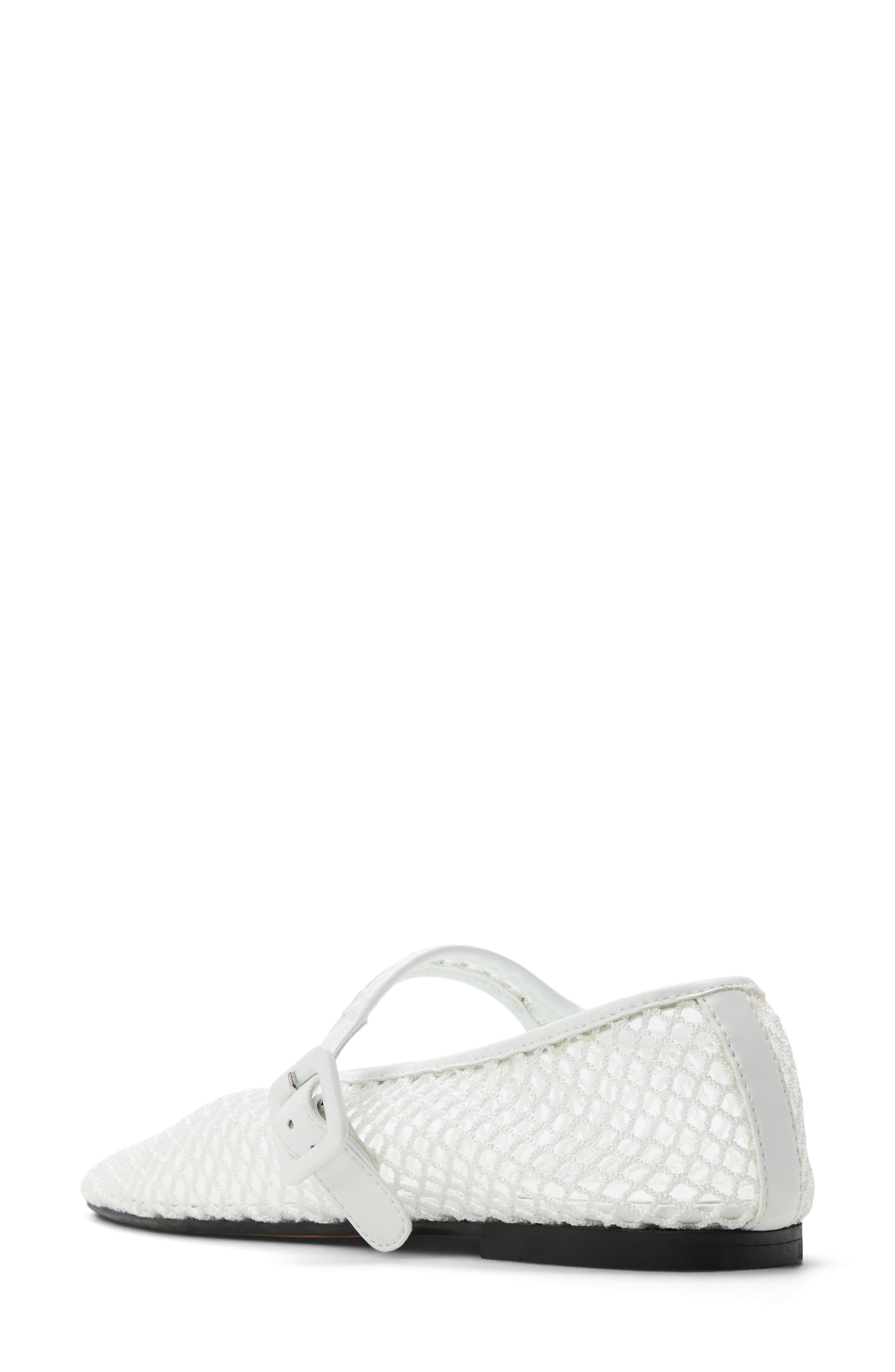 ALDO Alisse Mesh Ballet Flat, Alternate, color, White