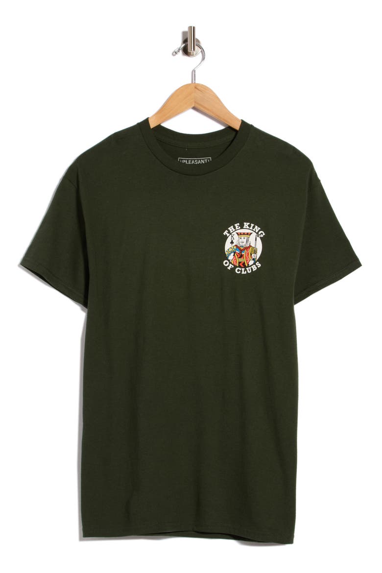 King of Clubs Cotton Graphic T-Shirt, Main, color, FOREST GREEN